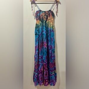 Colorful Tie-Dye Maxi Dress
